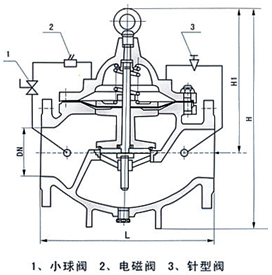 600X电动控制阀结构示意图