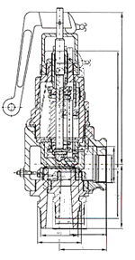 A41型微启式安全阀结构图