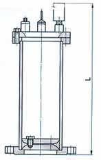 气囊活塞式水锤吸纳器结构示意图