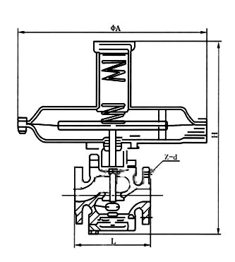 自力式差压调节阀结构图