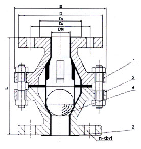 H40Fs浮球式衬氟塑料止回阀