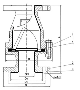 H44Fs旋启式衬氟塑料止回阀