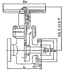 Z43平行式闸阀结构示意图