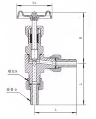 J24角式针型阀结构示意图