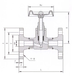 J48法兰针型阀结构示意图